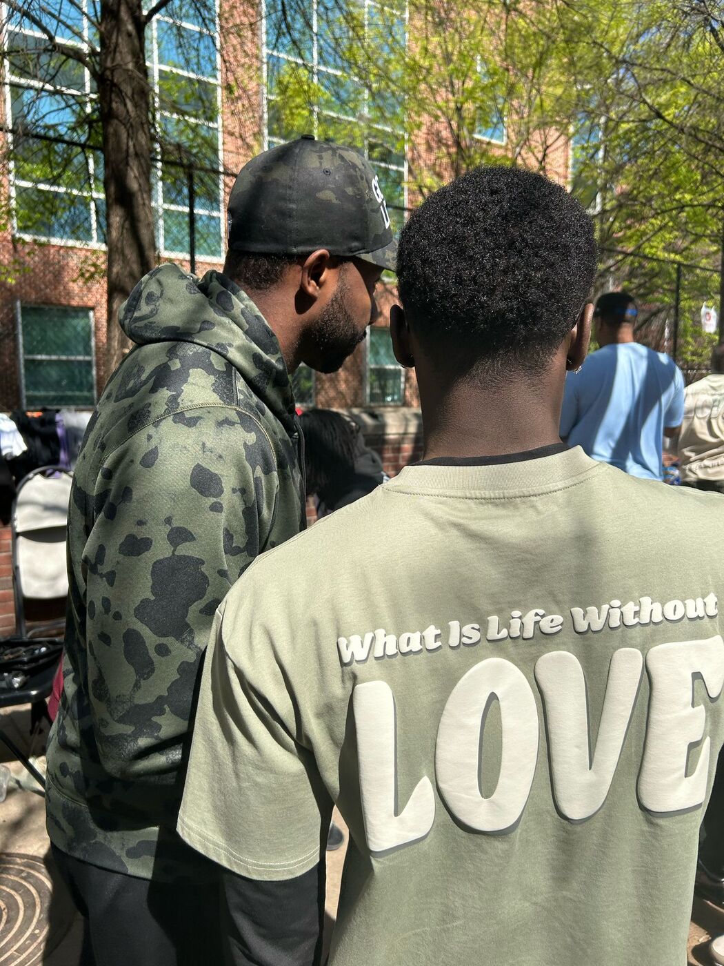 Volunteer in a What Is Life Without Love shirt