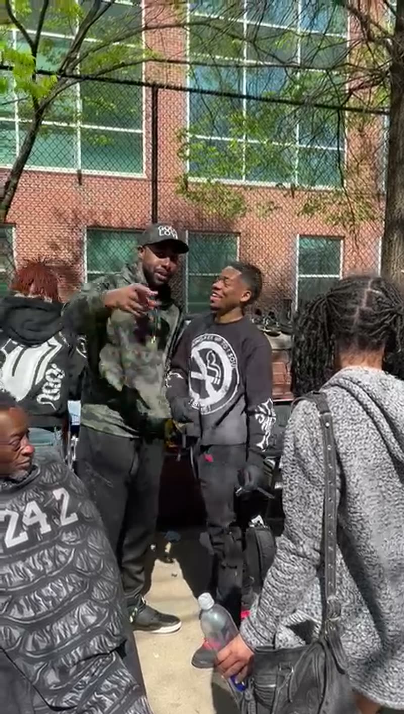 Video: the crew on the block at a free haircut street event